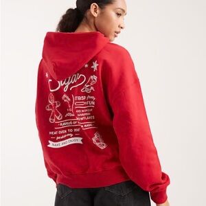 Hollister Red Graphic Hoodie